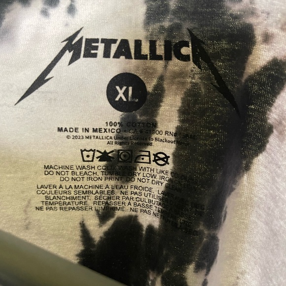 NEW Metallica Ride The Lightening Tie Dye Tiger Band Tee T-Shirt XL Metal Logo - Picture 6 of 6